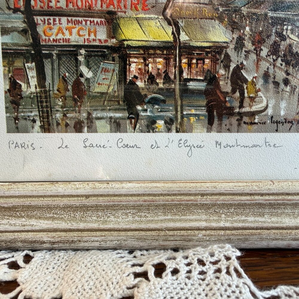 1971 French Signed Print of "Du Tertre in Montmarte" by Maurice Legendre - Picture 6 of 11